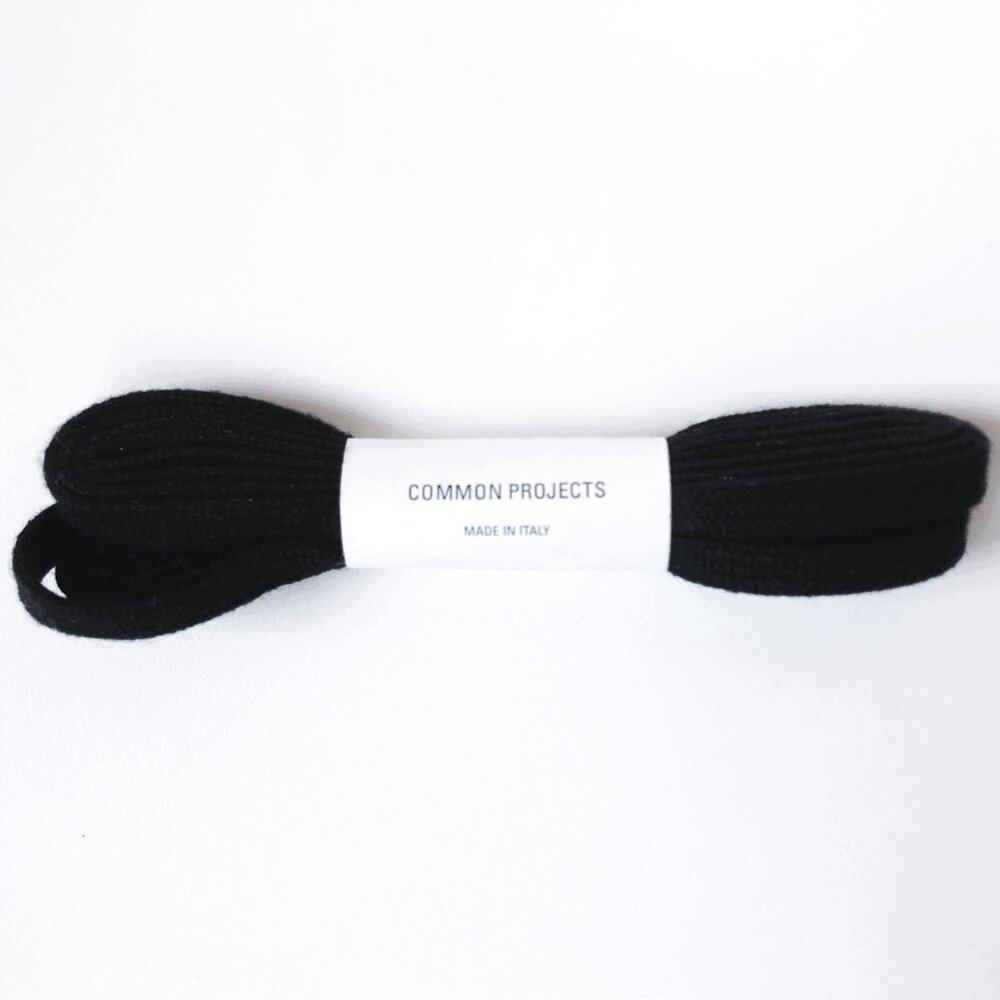 The Common Projects Shoe Lace Black, Made in Italy